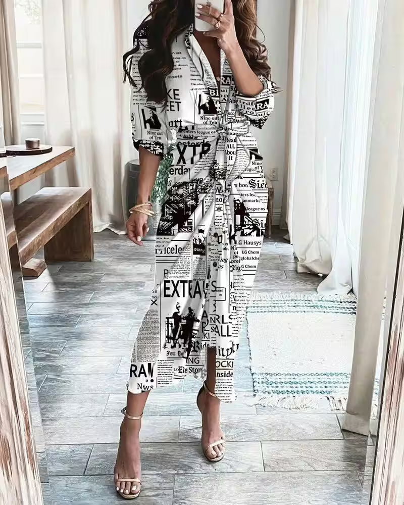 Dress Shirt Fashion Casual Printed Elegant - Additional View 7