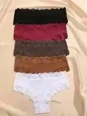 5Pcs/set Cotton Panties Floral Lace Intimate Underwear Trendy - Additional View 9