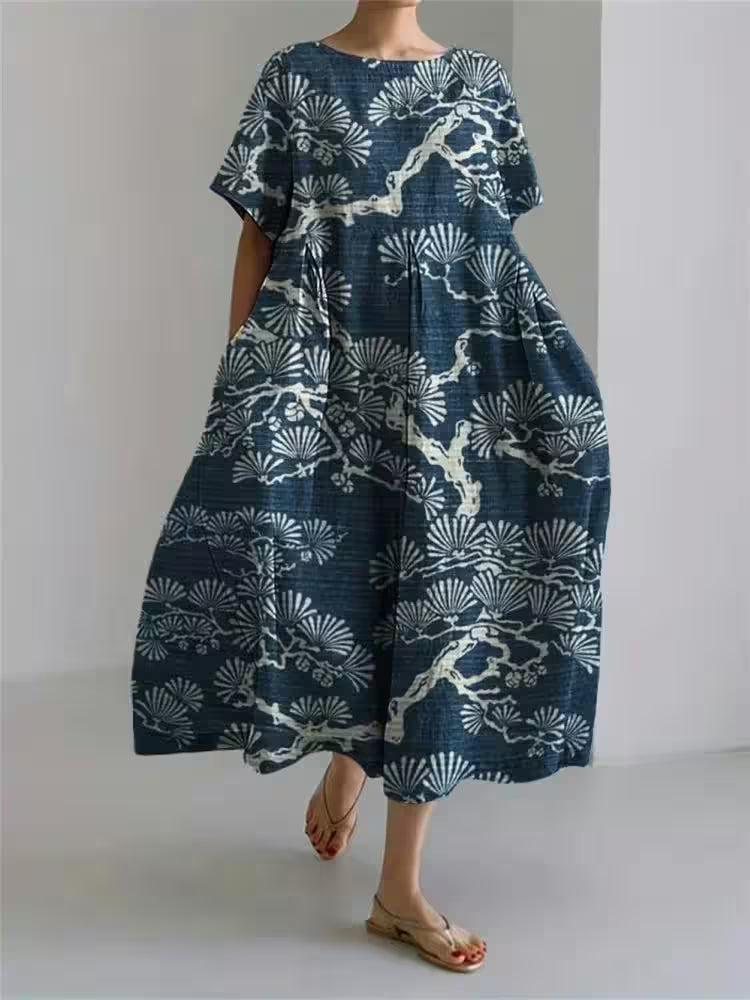 Flower 3D Printed Round Dress - Women's Fashion - View 11