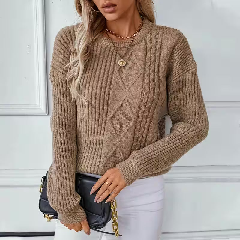 Twist Pullover Sweater Vintage Top - Women's Fashion - View 7