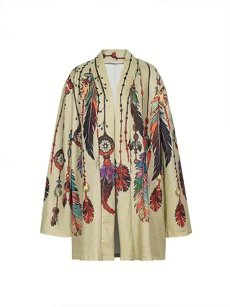 Plus Size 2025 Spring Long Sleeve Retro Cardigan - Additional View 2