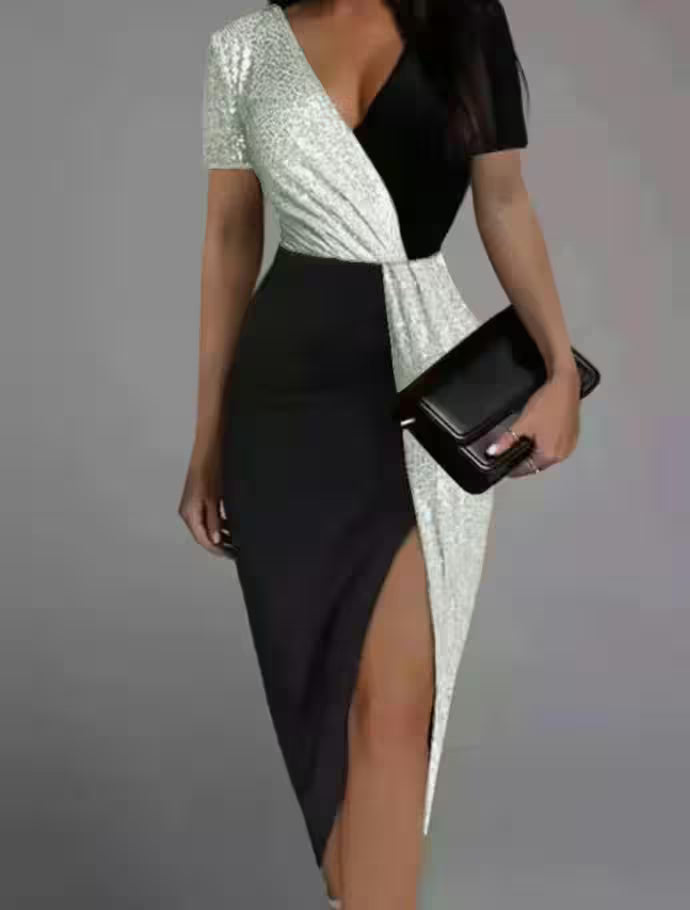 Skirt short-sleeved waist dress - Additional View 2
