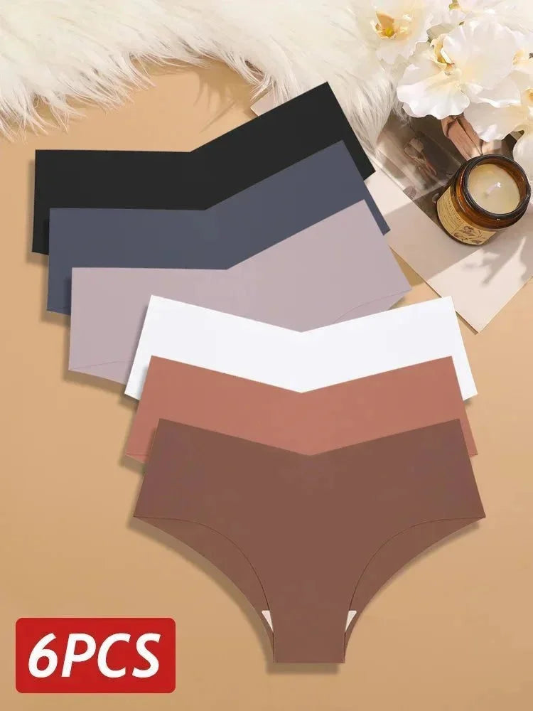 6PCS Panties Ice Silk Ultra Thin Briefs Sexy - Additional View 4