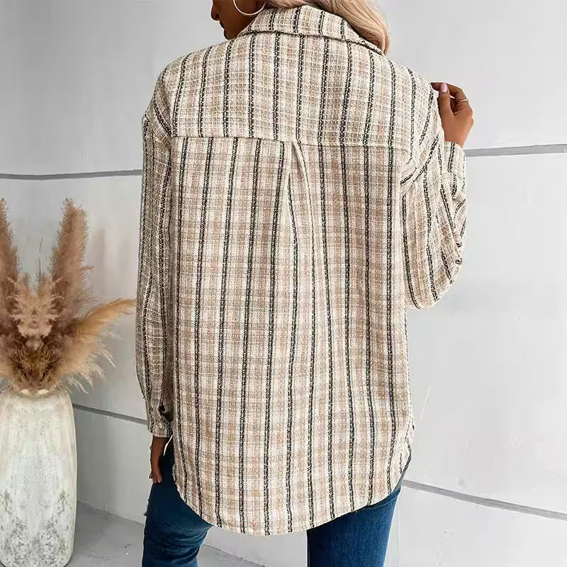 Jacket Retro Checkered Cardigan - Additional View 3