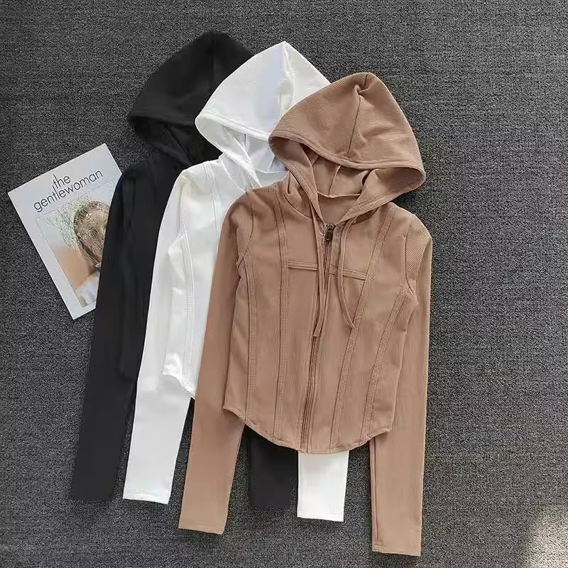 Tops - Fitness Coat Hooded Cardigan Sports