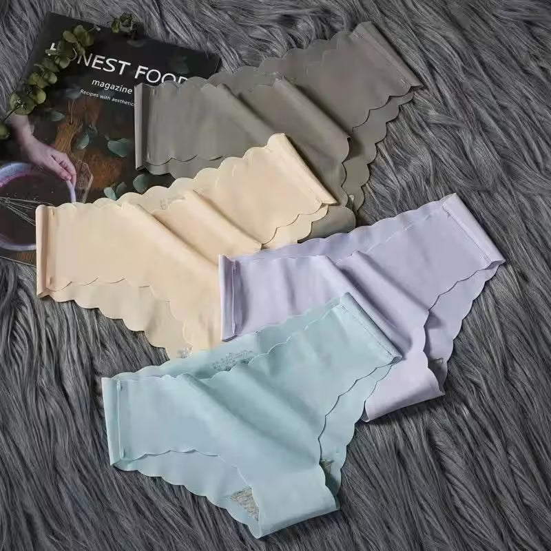 4pcs Ice Silk Seamless Underwear with Pure Cotton Crotch - Additional View 11
