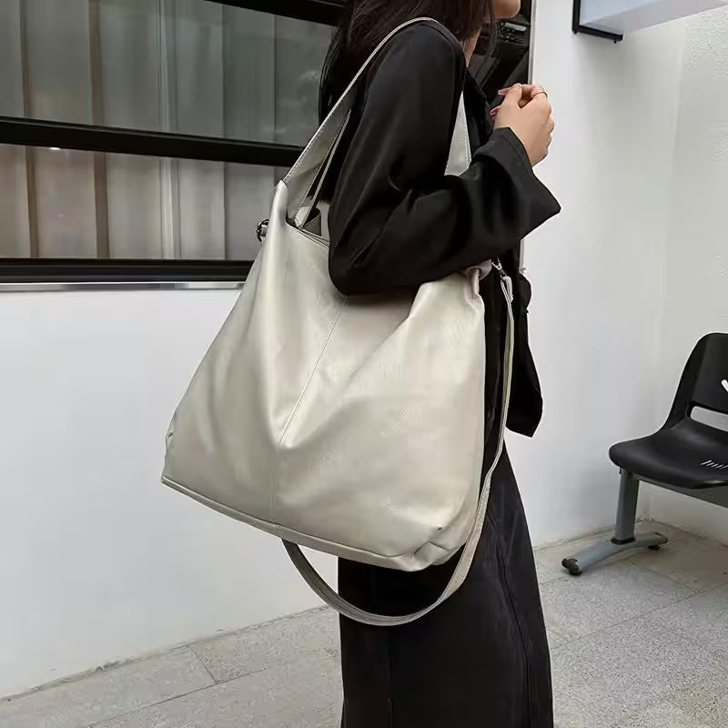 Men's Fashion - LEFTSIDE Fashion Big Leather Tote Bag