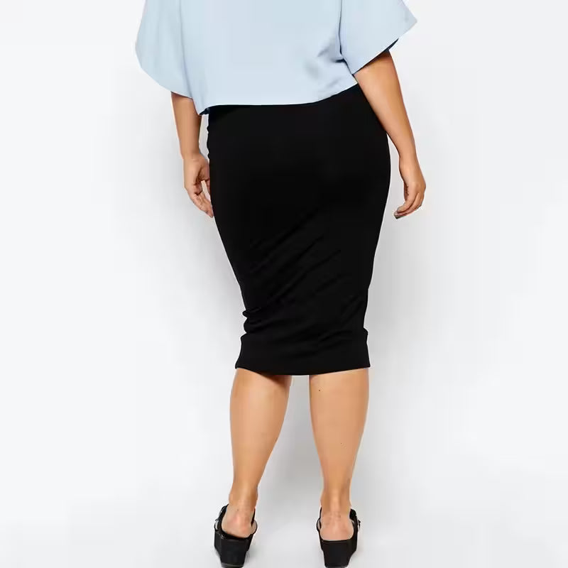 Plus Size Elegant Summer Spring Midi Skirt 6XL 7XL - Additional View 2