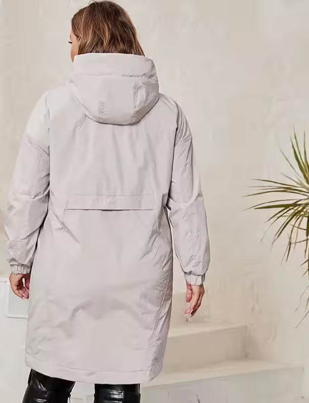 Plus Size Spring Autumn Trench Coat - Additional View 4