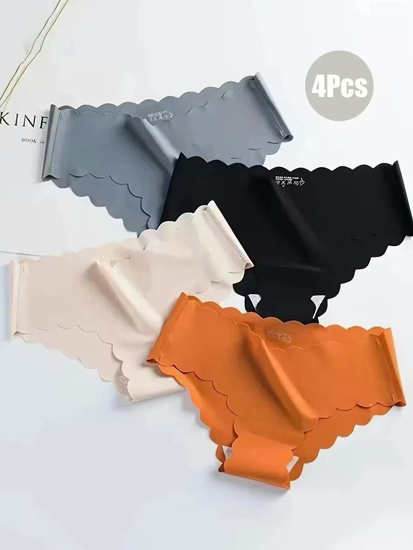 4pcs Ice Silk Seamless Underwear with Pure Cotton Crotch - Additional View 30