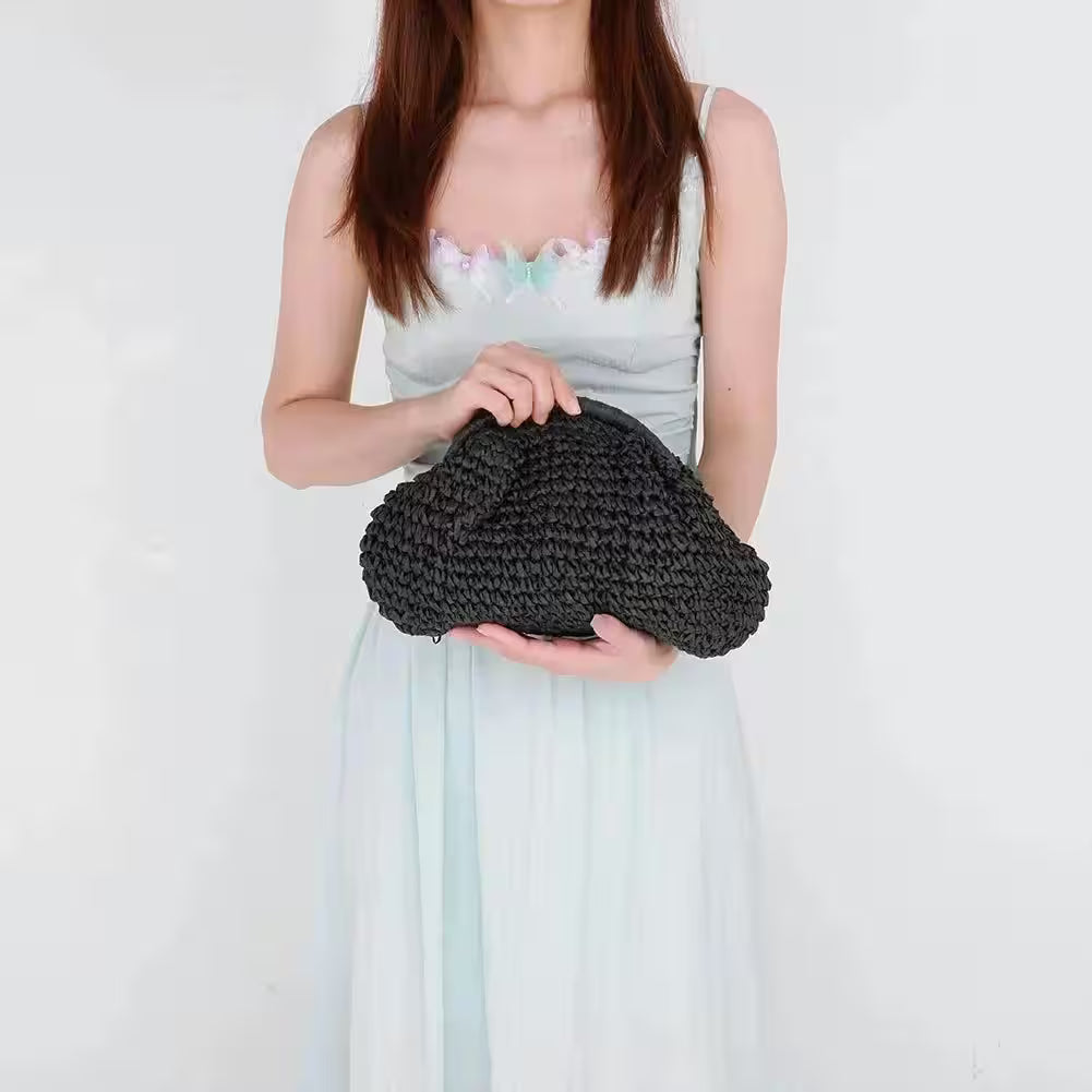 Bag Chain Strap Straw Stylish Crossbody - Flair Feminine