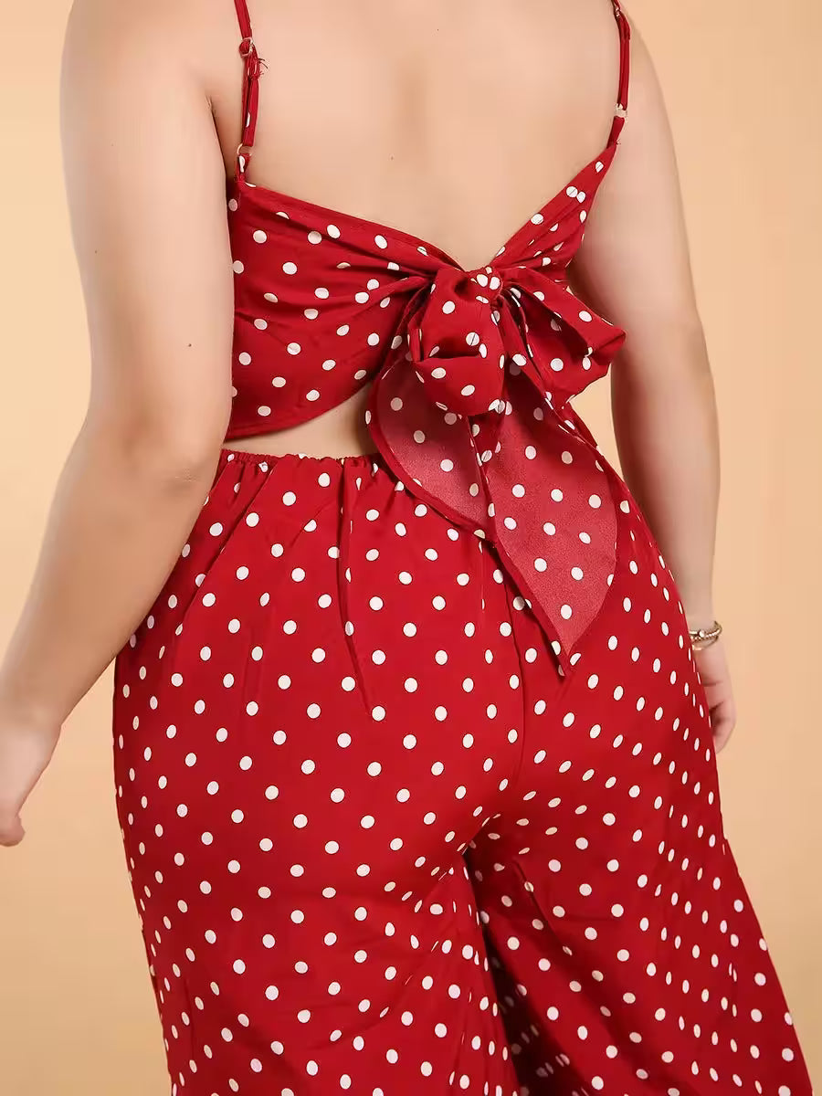 Plus Size Jumpsuits Sleeveless Polka Dots - Additional View 5