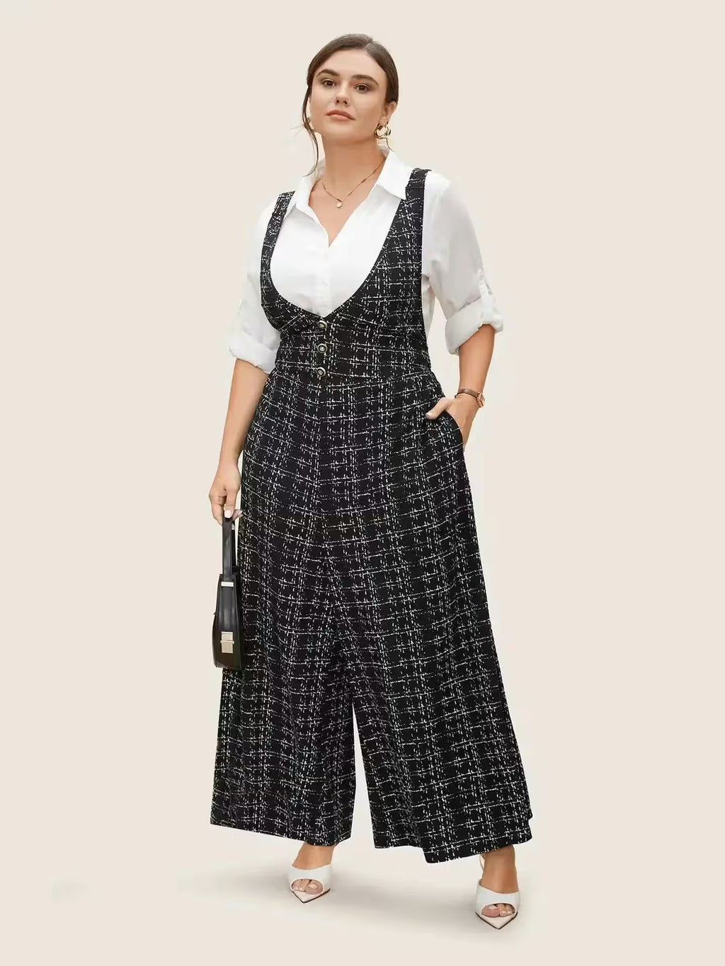 Plus Size Clothing Large Plaid Cross Back - Additional View 9