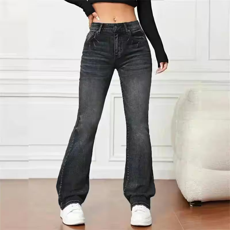 Casual Micro Flares Jeans Vintage Mid - Additional View 5