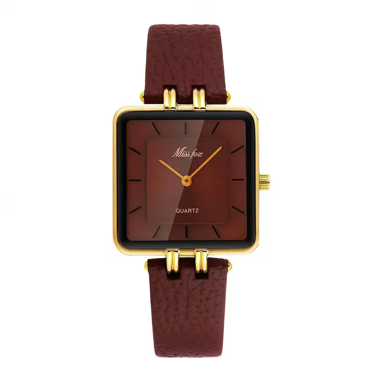 Wine Red Waterproof Belt Ladies Fashion Quartz Clock Watches - Women's Fashion - View 6