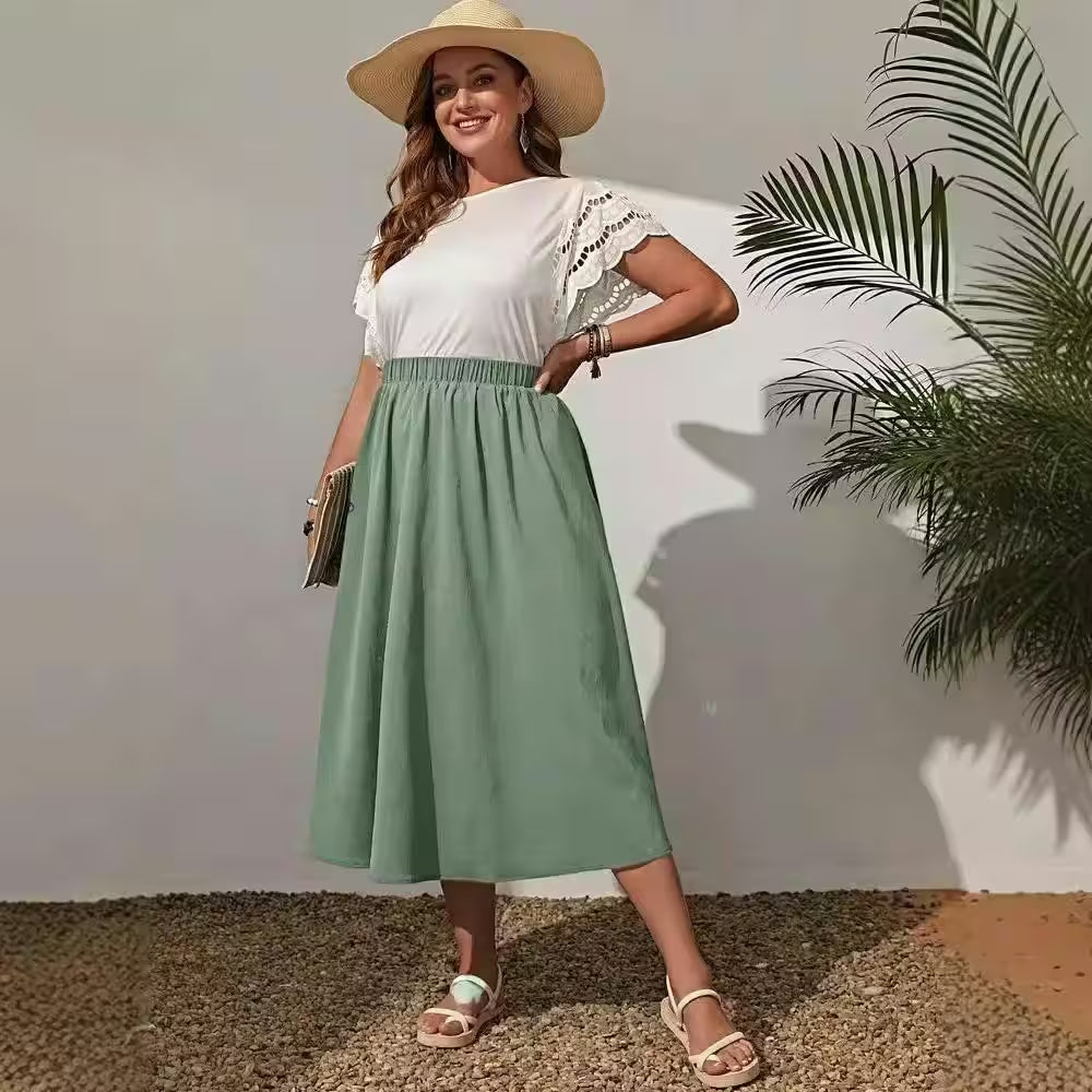 Plus Size Skirt 2025 Spring/Summer New Fashionable Simple - Additional View 6