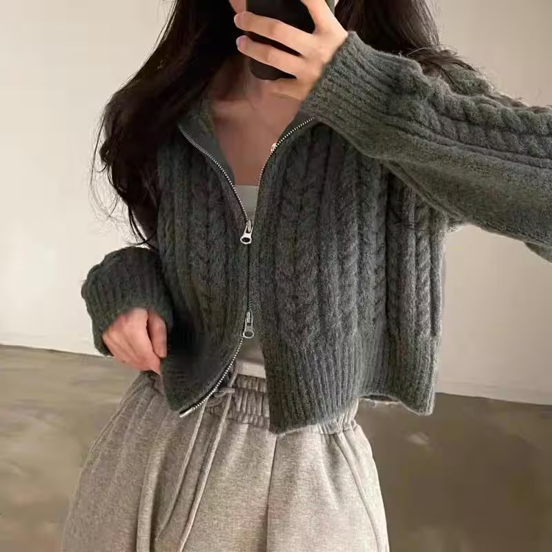 Casual Solid Cardigan Winter Short Coat - Additional View 10