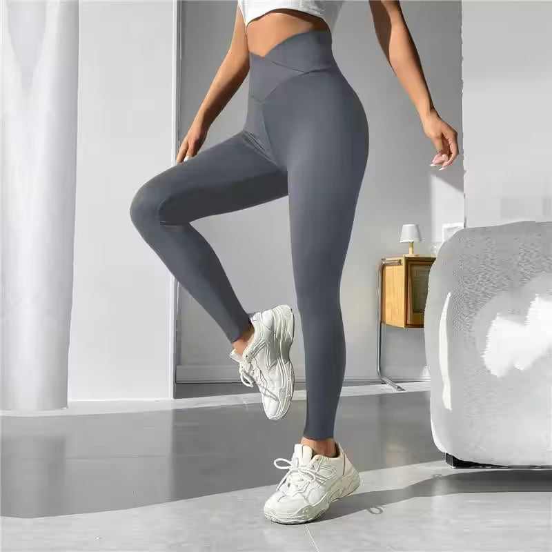 Cross Waist Head Yoga Pants - Additional View 4