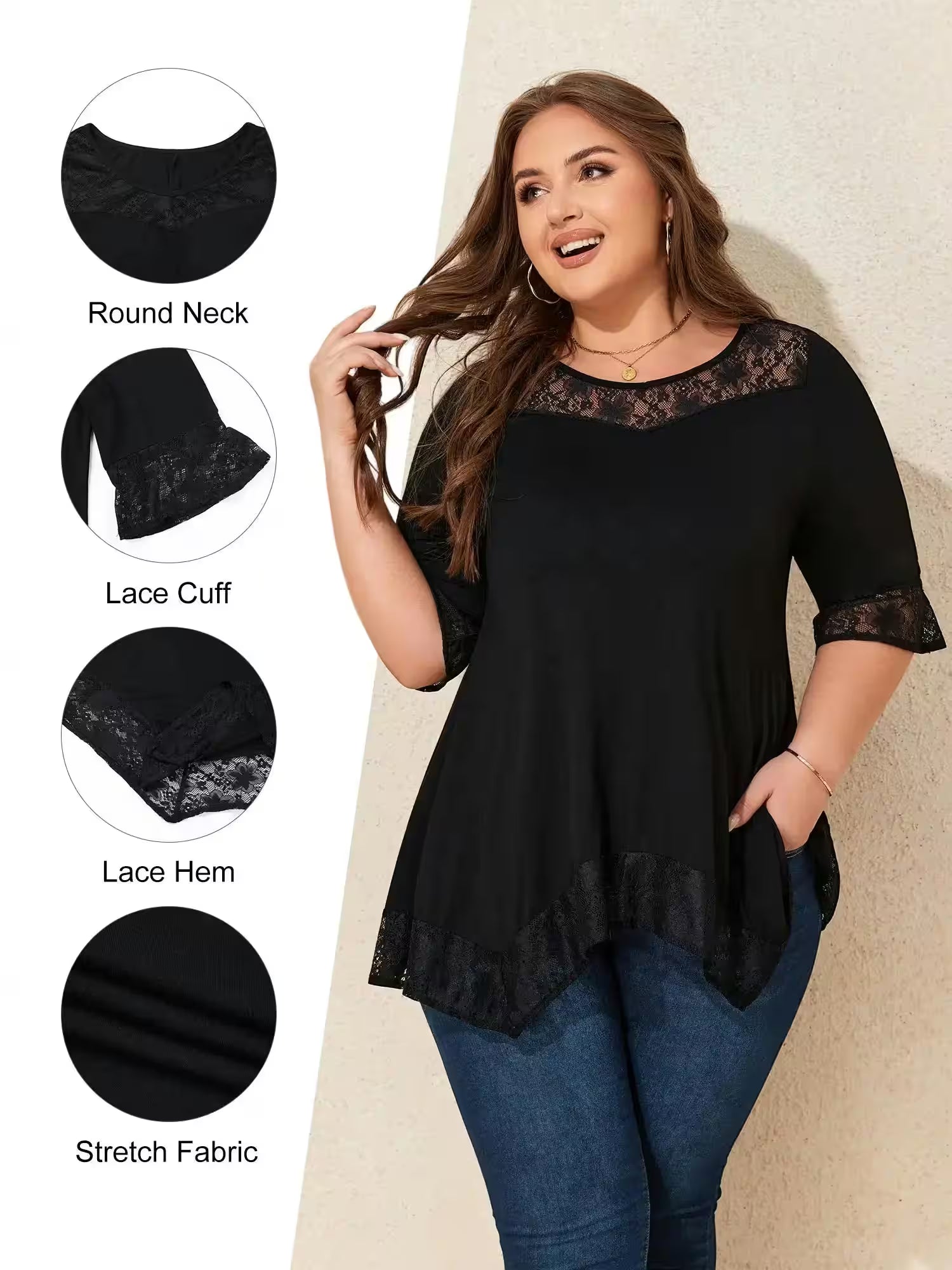 Plus Size Elegant 6XL Pullover Shirts - Additional View 5