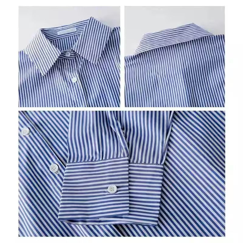 Casual Loose Fit Striped Top - Additional View 7