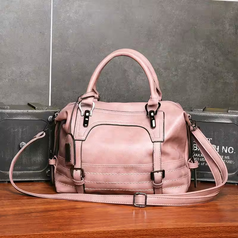 Leather Boston Shoulder Bags Luxury - Additional View 6