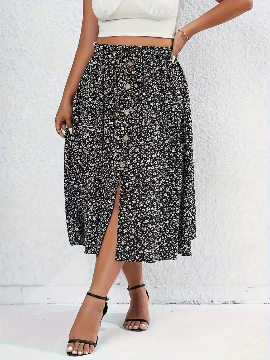 Plus Size Spring Summer Elegant Skirt - Additional View 4