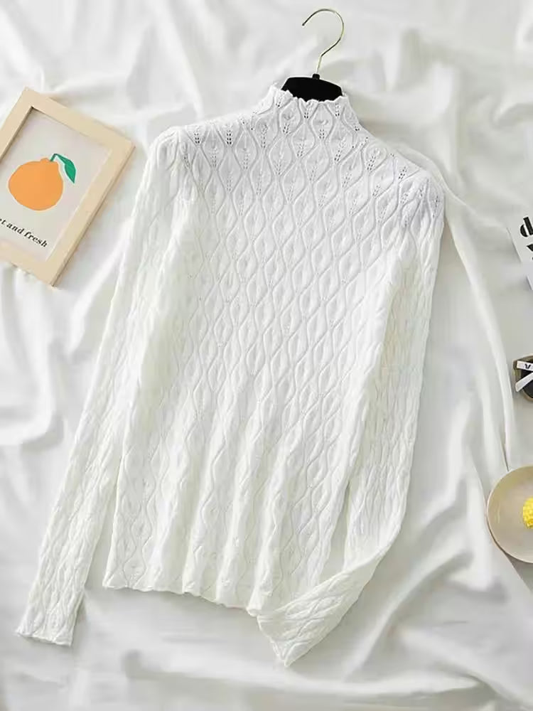 Cashmere Turtleneck Sweaters - Women's Fashion - View 4