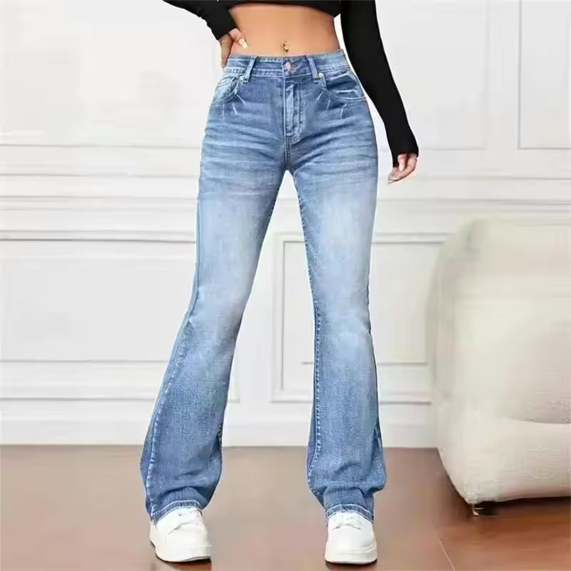Casual Micro Flares Jeans Vintage Mid - Additional View 3