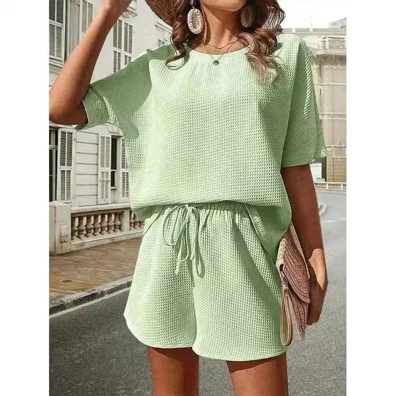 2 Piece Sets Outfit Solid Color Casual Loose Short - Additional View 19