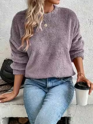 Pullover Casual Double-sided Velvet Loose Sweater - Women's Fashion - View 4