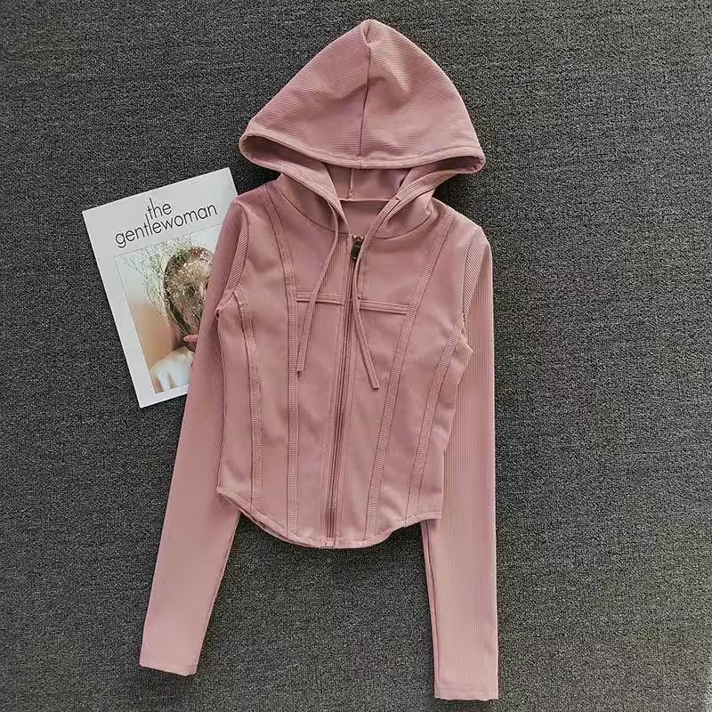 Fitness Coat Hooded Cardigan Sports - Additional View 5