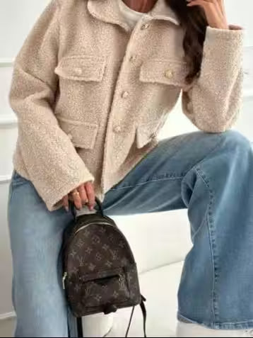 Coat Autumn and Winter Loose Short Woolen - Women's Fashion - View 7
