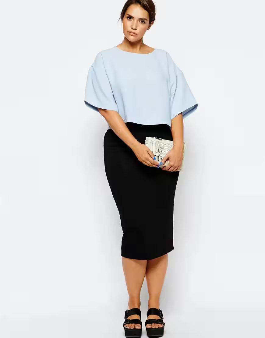 Plus Size Elegant Summer Spring Midi Skirt 6XL 7XL - Additional View 5