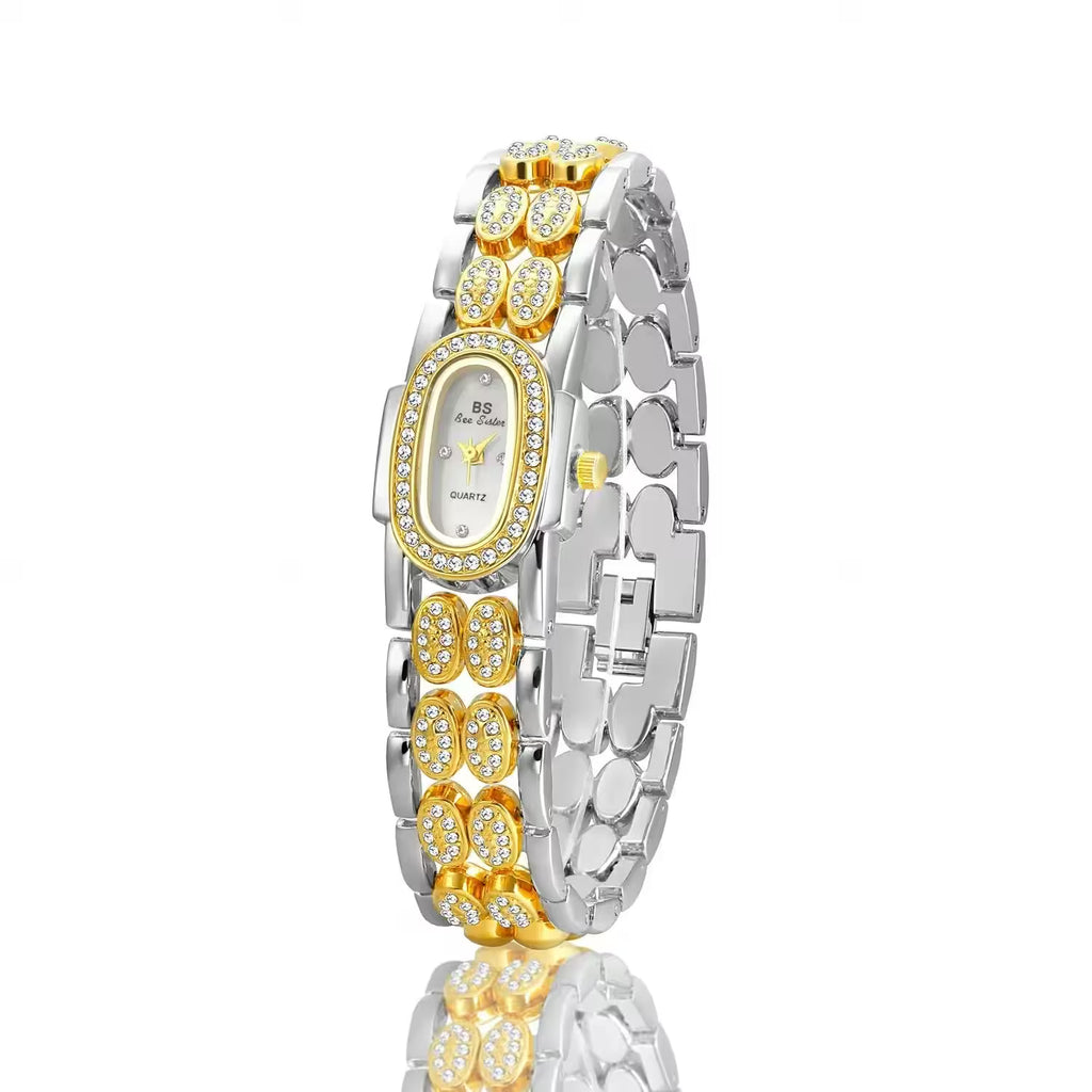 Watches  Luxury Diamond Quartz Gold Bracelet - Women's Fashion - View 8