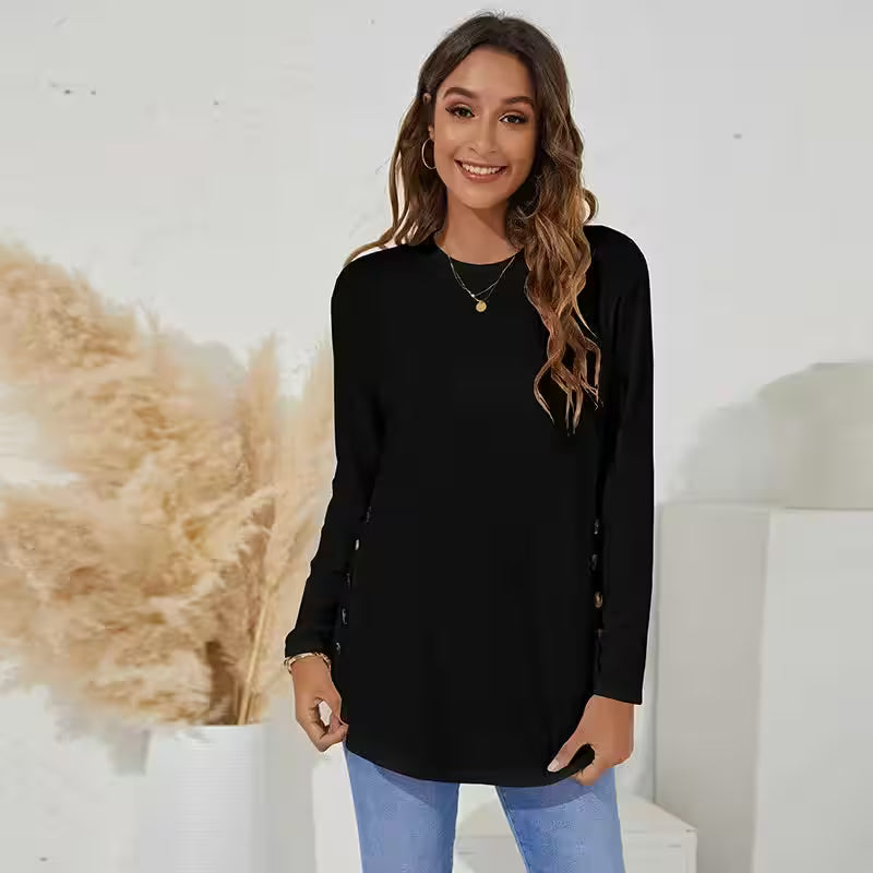 T-Shirt Long Sleeve Versatile Casual - Additional View 3