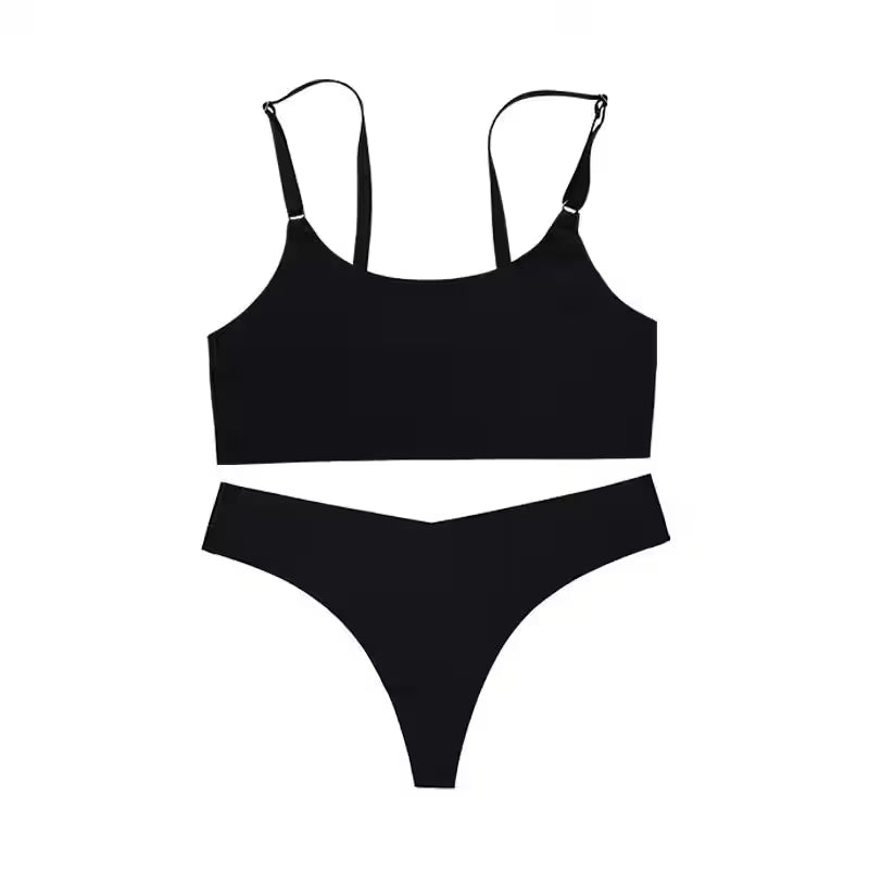 Silk Seamless Wireless Bras And Underwear Set - Additional View 6