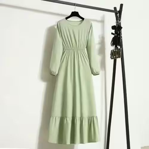 Dresses with Waist Slim Long Sleeve Pullover - Additional View 12