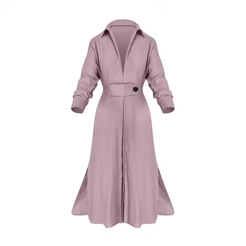 Dress Elegant V Neck Long Sleeve Casual Spring - Women's Fashion - View 4