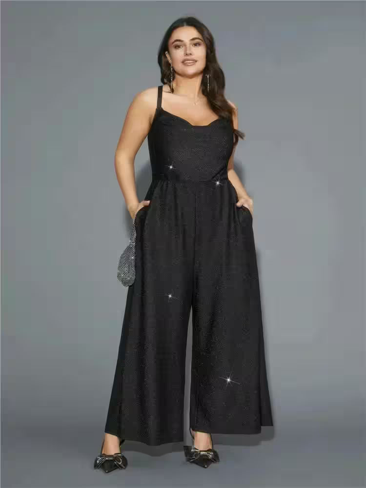Plus Size Slip Jumpsuit Slim High Waist Fashion - Additional View 4