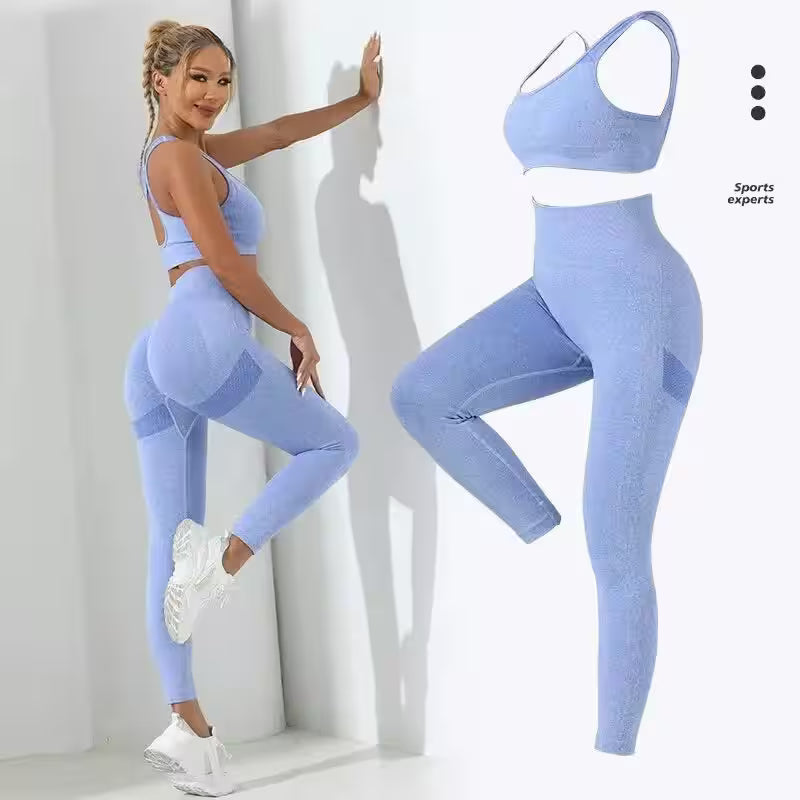 Tops - Yoga Basic 2pcs Seamless High Stretch Yoga Set Tracksuit