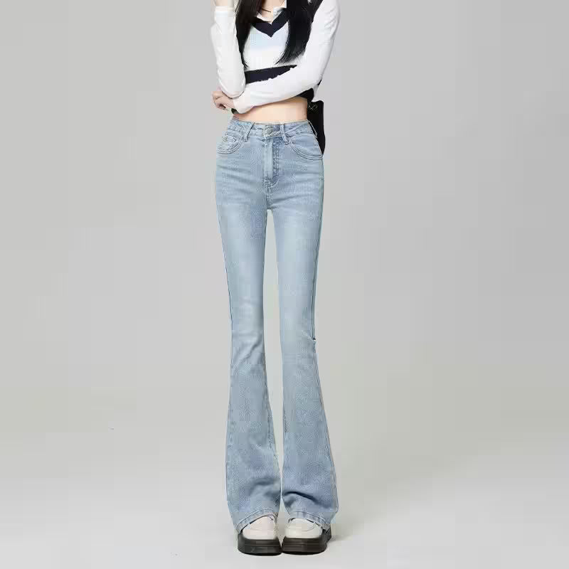 Flare Jeans Fashion Light Blue, Black - Additional View 7
