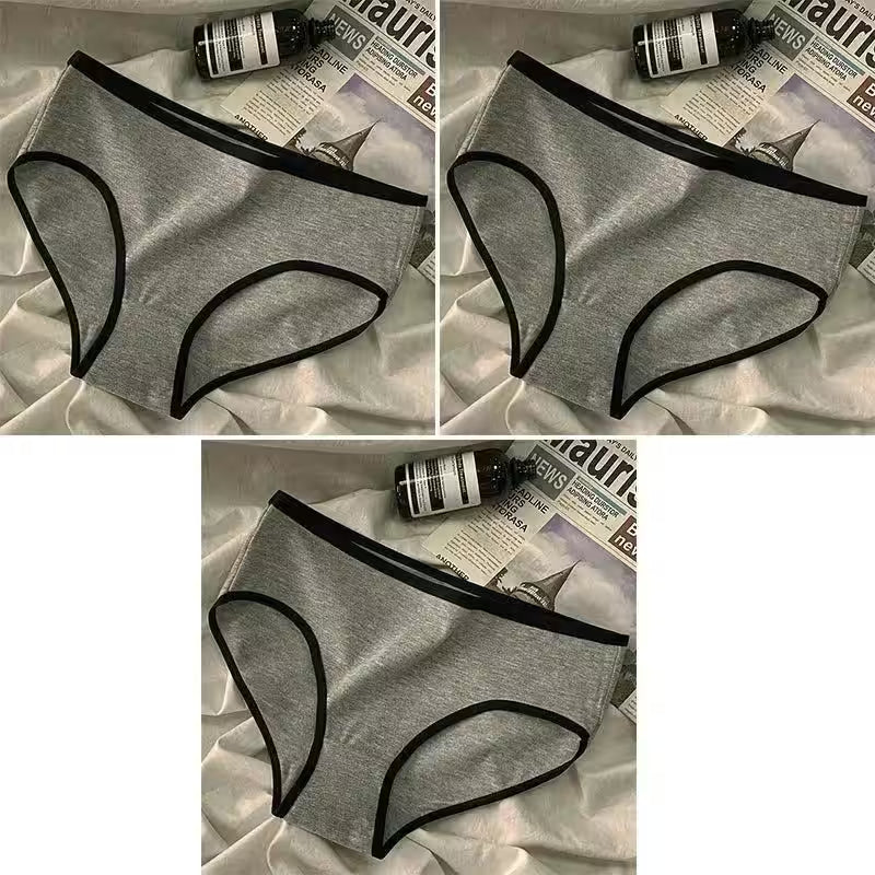 3pcs Sports Cool Style Minimalist Girls' Underwear Mid Waist - Additional View 27