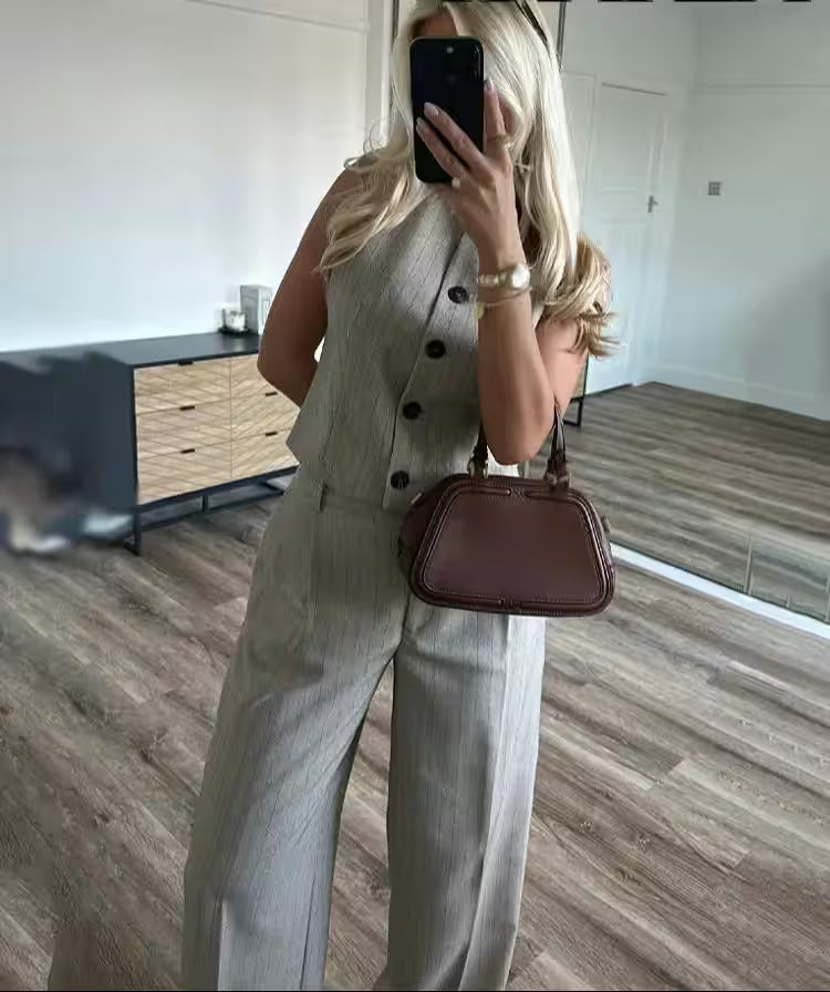 Wide Leg Long Pants 2 Piece Set 2025 - Additional View 2