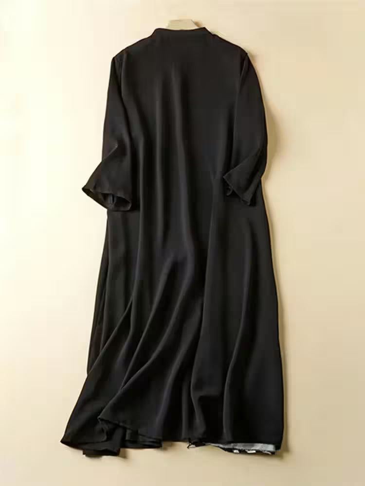 Plus Size spring Long Dress White Casual - Additional View 2