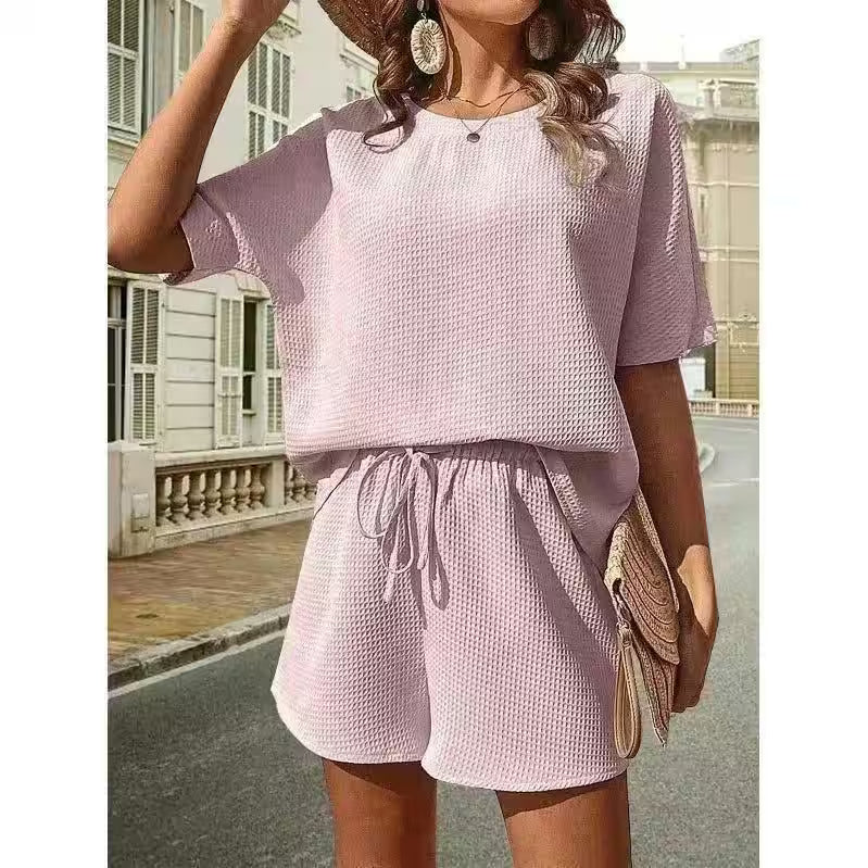 2 Piece Sets Outfit Solid Color Casual Loose Short - Additional View 21