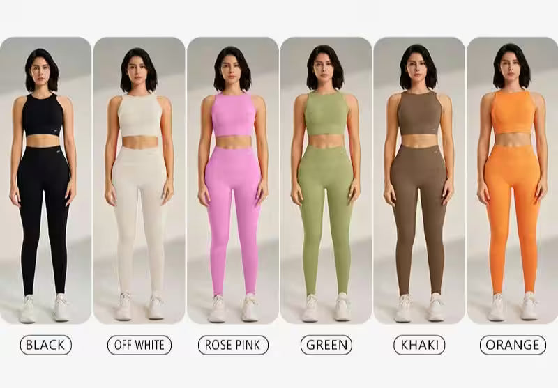 Set Leggings Fitness Exercise Clothing - Additional View 6