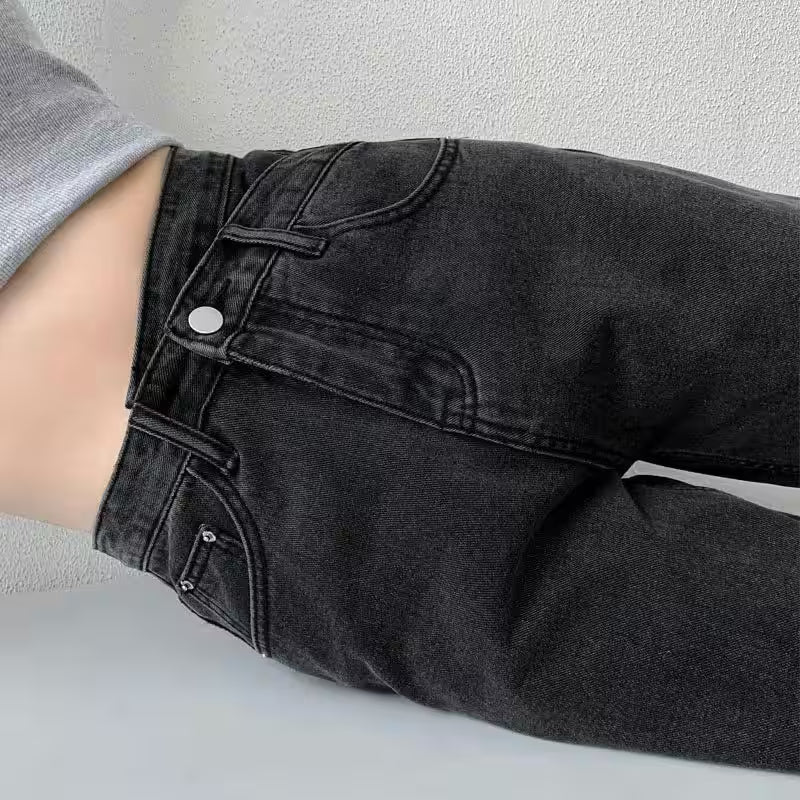 Tops - Jeans High Waist Woman Trousers
