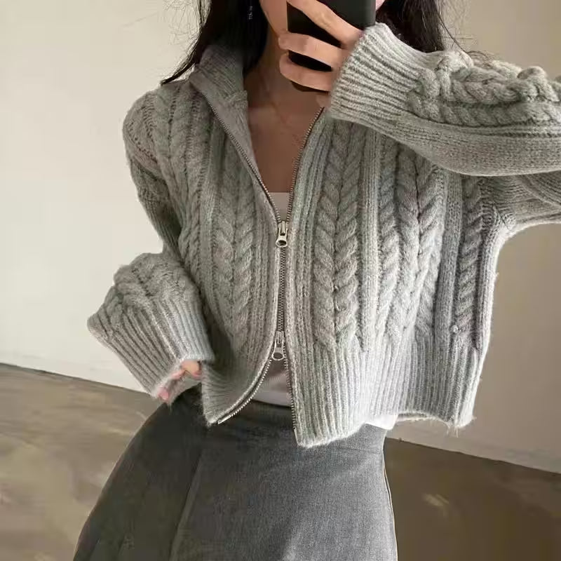 Dresses - Casual Solid Cardigan Winter Short Coat