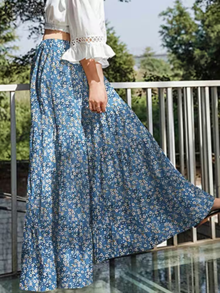 Plus Size Waist Tiered Flared Trousers 2025 Pantalon 5XL - Additional View 3