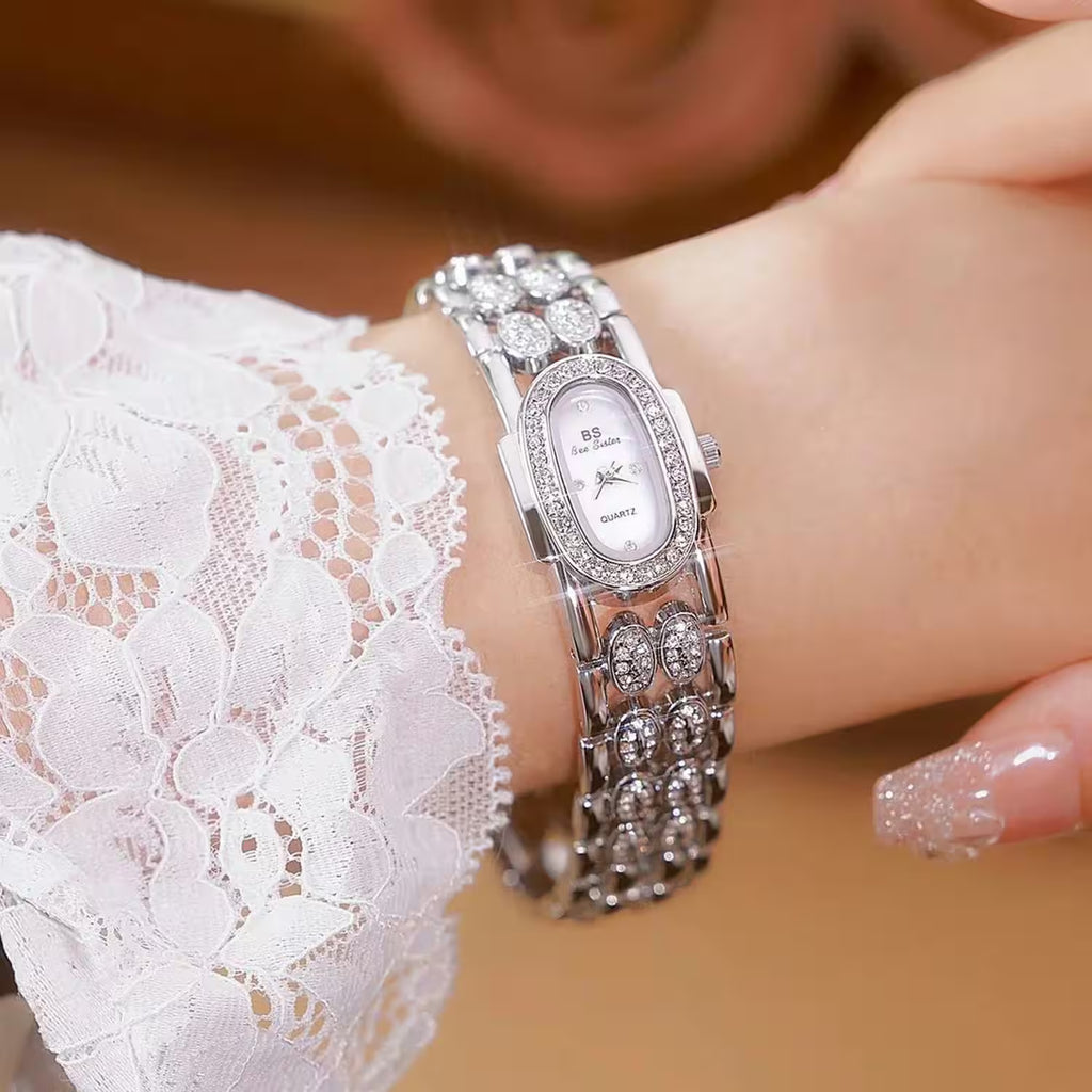 Watches  Luxury Diamond Quartz Gold Bracelet - Women's Fashion - View 6
